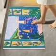 thumbnail image 1 of Yayeee Bath Rugs for Bathroom Floor Set of 2 Non Slip Fluffy Soft Absorbent Mat, Green Seaside, 1 of 7