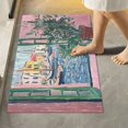 thumbnail image 1 of Yayeee Bath Rugs for Bathroom Floor Set of 2 Non Slip Fluffy Soft Absorbent Mat, Green Window Sea, 1 of 7