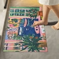 thumbnail image 1 of Yayeee Bath Rugs for Bathroom Floor Set of 2 Non Slip Fluffy Soft Absorbent Mat, Green Window, 1 of 7
