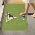 thumbnail image 1 of Yayeee Bath Rugs for Bathroom Floor Set of 2 Non Slip Fluffy Soft Absorbent Mat, Light Black Martini, 1 of 7