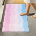 thumbnail image 1 of Yayeee Bath Rugs for Bathroom Floor Set of 2 Non Slip Fluffy Soft Absorbent Mat, Light Pink Stripes, 1 of 7