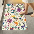 thumbnail image 1 of Yayeee Bath Rugs for Bathroom Floor Set of 2 Non Slip Fluffy Soft Absorbent Mat, Purple Cartoon Animals, 1 of 7