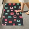 thumbnail image 1 of Yayeee Bath Rugs for Bathroom Floor Set of 2 Non Slip Fluffy Soft Absorbent Mat, Red Block Pattern, 1 of 7