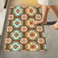 thumbnail image 1 of Yayeee Bath Rugs for Bathroom Floor Set of 2 Non Slip Fluffy Soft Absorbent Mat, Retro Blossom Flower, 1 of 7