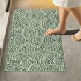 thumbnail image 1 of Yayeee Bath Mat for Bathroom Floor Set of 2 Non Slip Soft Absorbent Rugs, Retro Green Abstract, 1 of 7