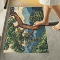 thumbnail image 1 of Yayeee Bath Rugs for Bathroom Floor Set of 2 Non Slip Fluffy Soft Absorbent Mat, Retro Pine Tree, 1 of 7