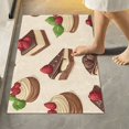 thumbnail image 1 of Yayeee Bath Rugs for Bathroom Floor Set of 2 Non Slip Fluffy Soft Absorbent Mat, Strawberry Cake, 1 of 7