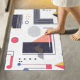 thumbnail image 1 of Yayeee Bath Rugs for Bathroom Floor Set of 2 Non Slip Fluffy Soft Absorbent Mat, White Simple Shapes, 1 of 7