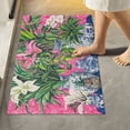 thumbnail image 1 of Yayeee Bath Rugs for Bathroom Floor Set of 2 Non Slip Fluffy Soft Absorbent Mat, White Vibrant Flowers, 1 of 7
