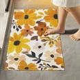 thumbnail image 1 of Yayeee Bath Rugs for Bathroom Floor Set of 2 Non Slip Fluffy Soft Absorbent Mat, Yellow Flowers, 1 of 7
