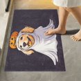 thumbnail image 1 of Yayeee Bath Rugs for Bathroom Floor Set of 2 Non Slip Fluffy Soft Absorbent Mat, Yellow Halloween Dog, 1 of 7