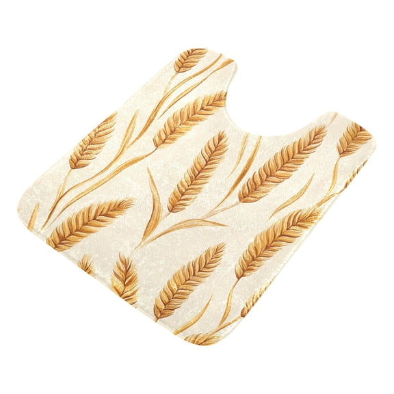 Yayeee Bath Rugs for Bathroom Floor Non Slip Non Skid Contour Soft Absorbent Wheat ears Pattern Machine Washable Mat