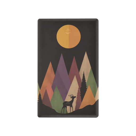 Yayeee Blank Wall Plate Cover 1-Gang 4.5"x2.7" Home Unused Decorative Outlet, Abstract Mountain