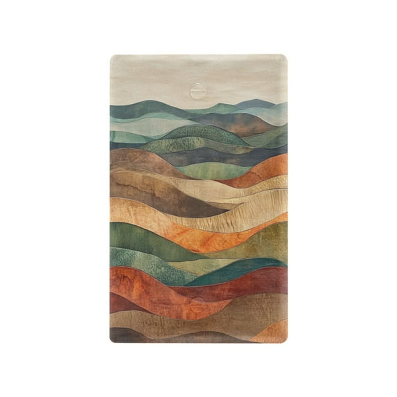 Yayeee Blank Wall Plate Cover 1-Gang 4.5"x2.7" Home Unused Decorative Outlet, Abstract Wavy Landscape