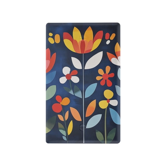 Yayeee Blank Wall Plate Cover 1-Gang 4.5"x2.7" Home Unused Decorative Outlet, Art Flowers