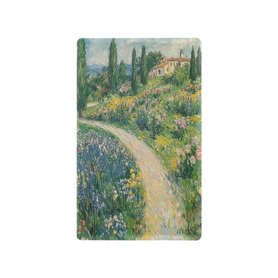 Yayeee Blank Wall Plate Cover 1-Gang 4.5"x2.7" Home Unused Decorative Outlet, Art Garden Scene