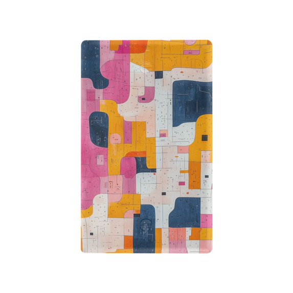 Yayeee Blank Wall Plate Cover 1-Gang 4.5"x2.7" Home Unused Decorative Outlet, Art Geometric