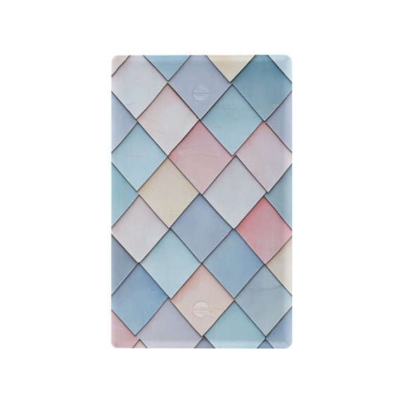 Yayeee Blank Wall Plate Cover 1-Gang 4.5"x2.7" Home Unused Decorative Outlet, Beige Art Pattern