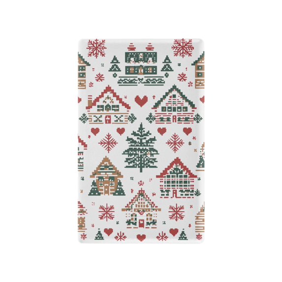 Yayeee Blank Wall Plate Cover 1-Gang 4.5"x2.7" Home Unused Decorative Outlet, Beige Nordic Christmas House