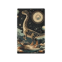 Yayeee Blank Wall Plate Cover 1-Gang 4.5"x2.7" Home Unused Decorative Outlet, Black Dinosaur
