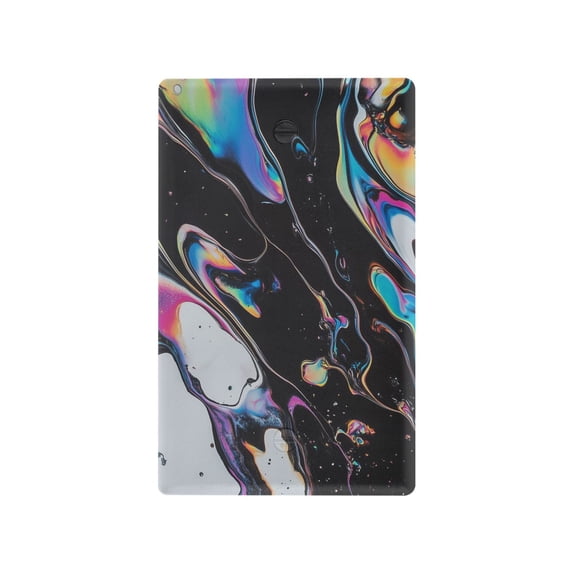 Yayeee Blank Wall Plate Cover 1-Gang 4.5"x2.7" Home Unused Decorative Outlet, Black