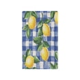 thumbnail image 1 of Yayeee Blank Wall Plate Cover 1-Gang 4.5"x2.7" Home Unused Decorative Outlet, Blue Plaid Lemon, 1 of 7
