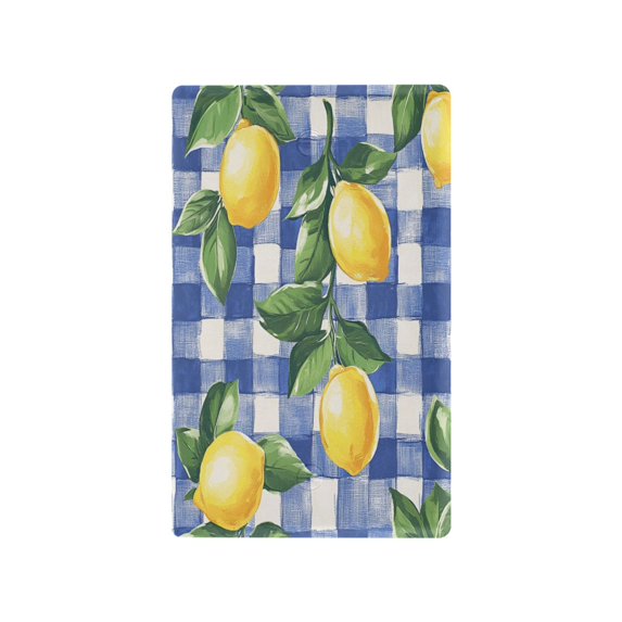 Yayeee Blank Wall Plate Cover 1-Gang 4.5"x2.7" Home Unused Decorative Outlet, Blue Plaid Lemon
