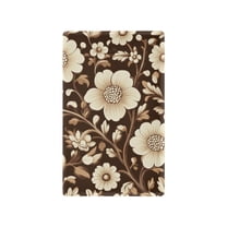 Yayeee Blank Wall Plate Cover 1-Gang 4.5"x2.7" Home Unused Decorative Outlet, Brown Floral
