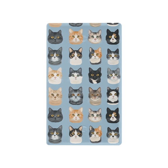 Yayeee Blank Wall Plate Cover 1-Gang 4.5"x2.7" Home Unused Decorative Outlet, Cartoon Cute Cat