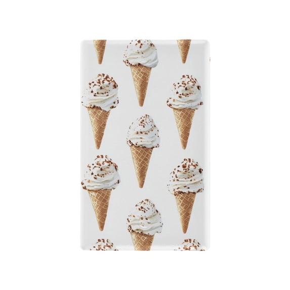 Yayeee Blank Wall Plate Cover 1-Gang 4.5"x2.7" Home Unused Decorative Outlet, Cartoon Ice Cream Pattern