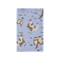 Yayeee Blank Wall Plate Cover 1-Gang 4.5"x2.7" Home Unused Decorative Outlet, Cartoon Otters Pattern