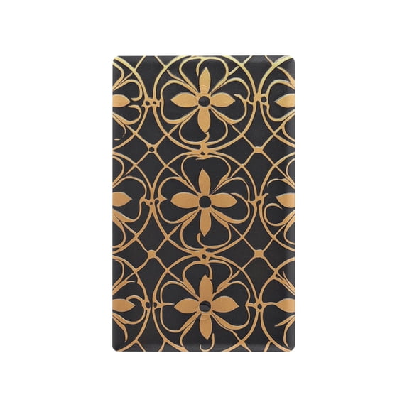 Yayeee Blank Wall Plate Cover 1-Gang 4.5"x2.7" Home Unused Decorative Outlet, Classic Floral