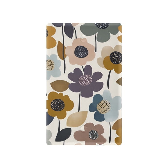 Yayeee Blank Wall Plate Cover 1-Gang 4.5"x2.7" Home Unused Decorative Outlet, Colorful Floral