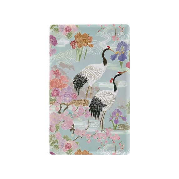 Yayeee Blank Wall Plate Cover 1-Gang 4.5"x2.7" Home Unused Decorative Outlet, Colorful Flowers Blossoms