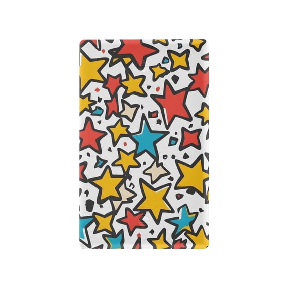 Yayeee Blank Wall Plate Cover 1-Gang 4.5"x2.7" Home Unused Decorative Outlet, Colorful Stars