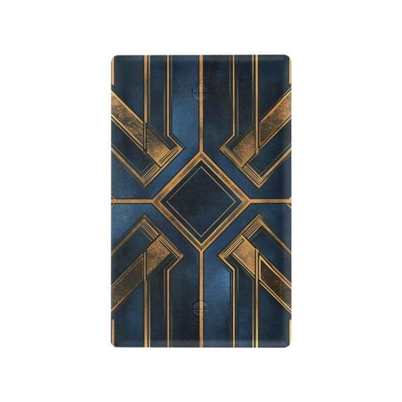 Yayeee Blank Wall Plate Cover 1-Gang 4.5"x2.7" Home Unused Decorative Outlet, Elegant Geometric Pattern