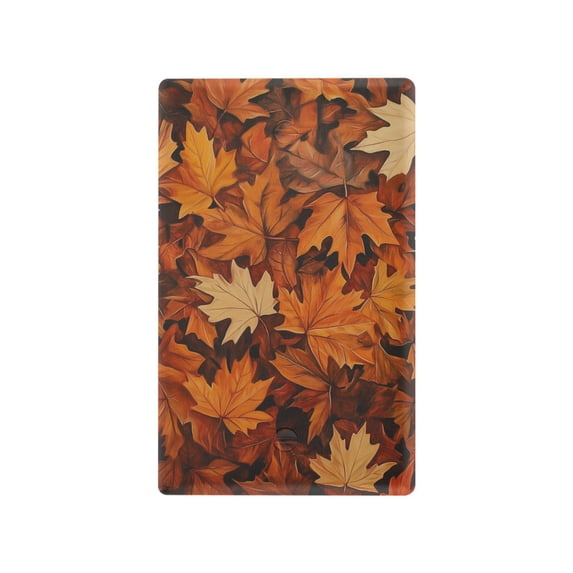 Yayeee Blank Wall Plate Cover 1-Gang 4.5"x2.7" Home Unused Decorative Outlet, Fall Pattern
