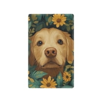 Yayeee Blank Wall Plate Cover 1-Gang 4.5"x2.7" Home Unused Decorative Outlet, Flowers and Dog