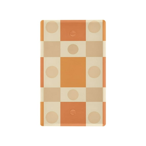 Yayeee Blank Wall Plate Cover 1-Gang 4.5"x2.7" Home Unused Decorative Outlet, Geometric Pattern