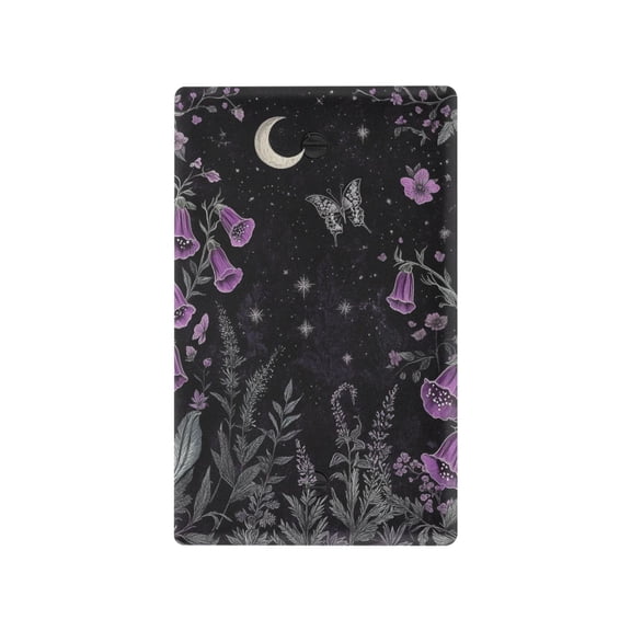 Yayeee Blank Wall Plate Cover 1-Gang 4.5"x2.7" Home Unused Decorative Outlet, Gothic Floral Print