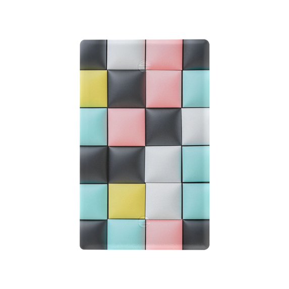 Yayeee Blank Wall Plate Cover 1-Gang 4.5"x2.7" Home Unused Decorative Outlet, Gray Checkered Pattern