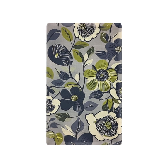 Yayeee Blank Wall Plate Cover 1-Gang 4.5"x2.7" Home Unused Decorative Outlet, Green Floral