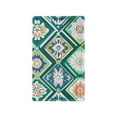 thumbnail image 1 of Yayeee Blank Wall Plate Cover 1-Gang 4.5"x2.7" Home Unused Decorative Outlet, Green Geometric Flowers, 1 of 7