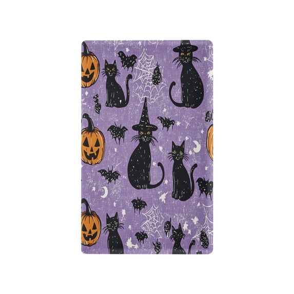 Yayeee Blank Wall Plate Cover 1-Gang 4.5"x2.7" Home Unused Decorative Outlet, Halloween Cats