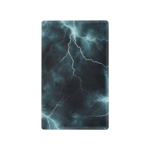 Yayeee Blank Wall Plate Cover 1-Gang 4.5"x2.7" Home Unused Decorative Outlet, Lightning Pattern