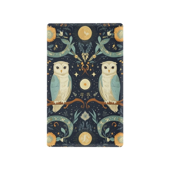 Yayeee Blank Wall Plate Cover 1-Gang 4.5"x2.7" Home Unused Decorative Outlet, Mystical Owls Pattern