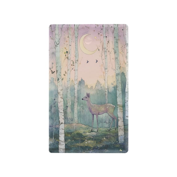 Yayeee Blank Wall Plate Cover 1-Gang 4.5"x2.7" Home Unused Decorative Outlet, Night Deer