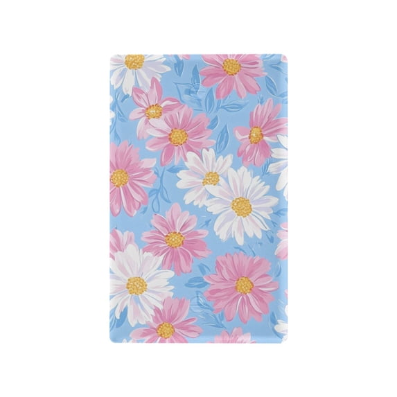 Yayeee Blank Wall Plate Cover 1-Gang 4.5"x2.7" Home Unused Decorative Outlet, Pink Daisy