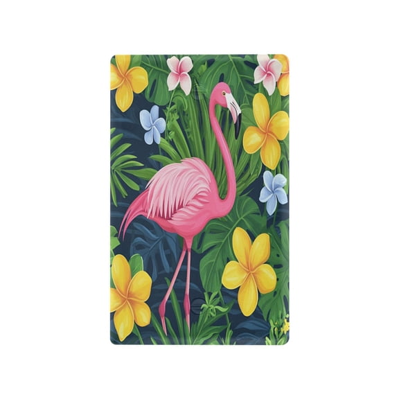 Yayeee Blank Wall Plate Cover 1-Gang 4.5"x2.7" Home Unused Decorative Outlet, Pink Flamingo Pattern