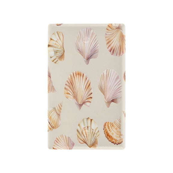 Yayeee Blank Wall Plate Cover 1-Gang 4.5"x2.7" Home Unused Decorative Outlet, Pink Seashell